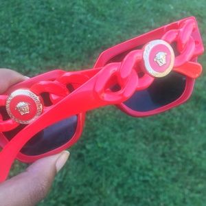 Red Versace sun glasses